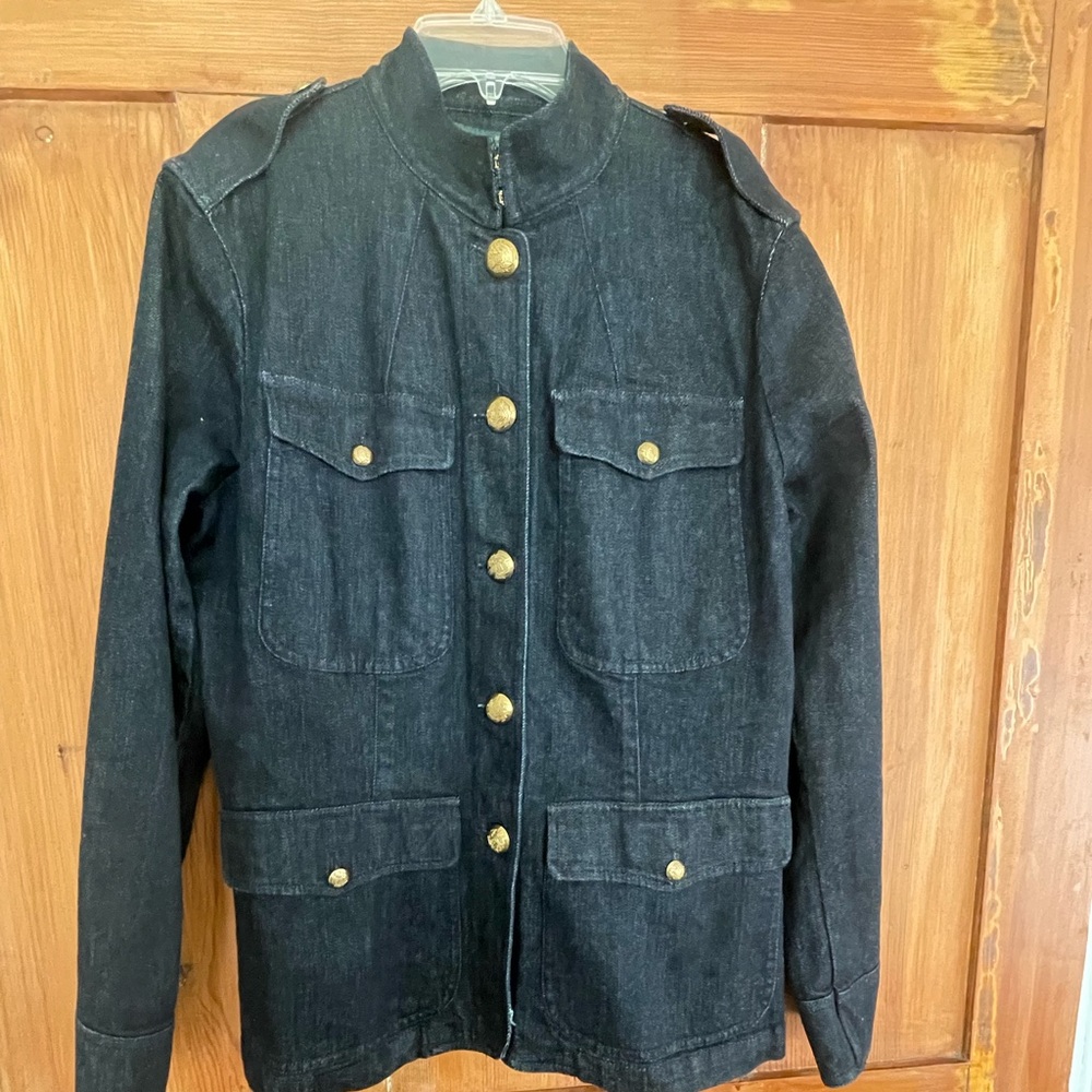 Ralph Lauren Jeans CO Navy Denim Military Jacket L